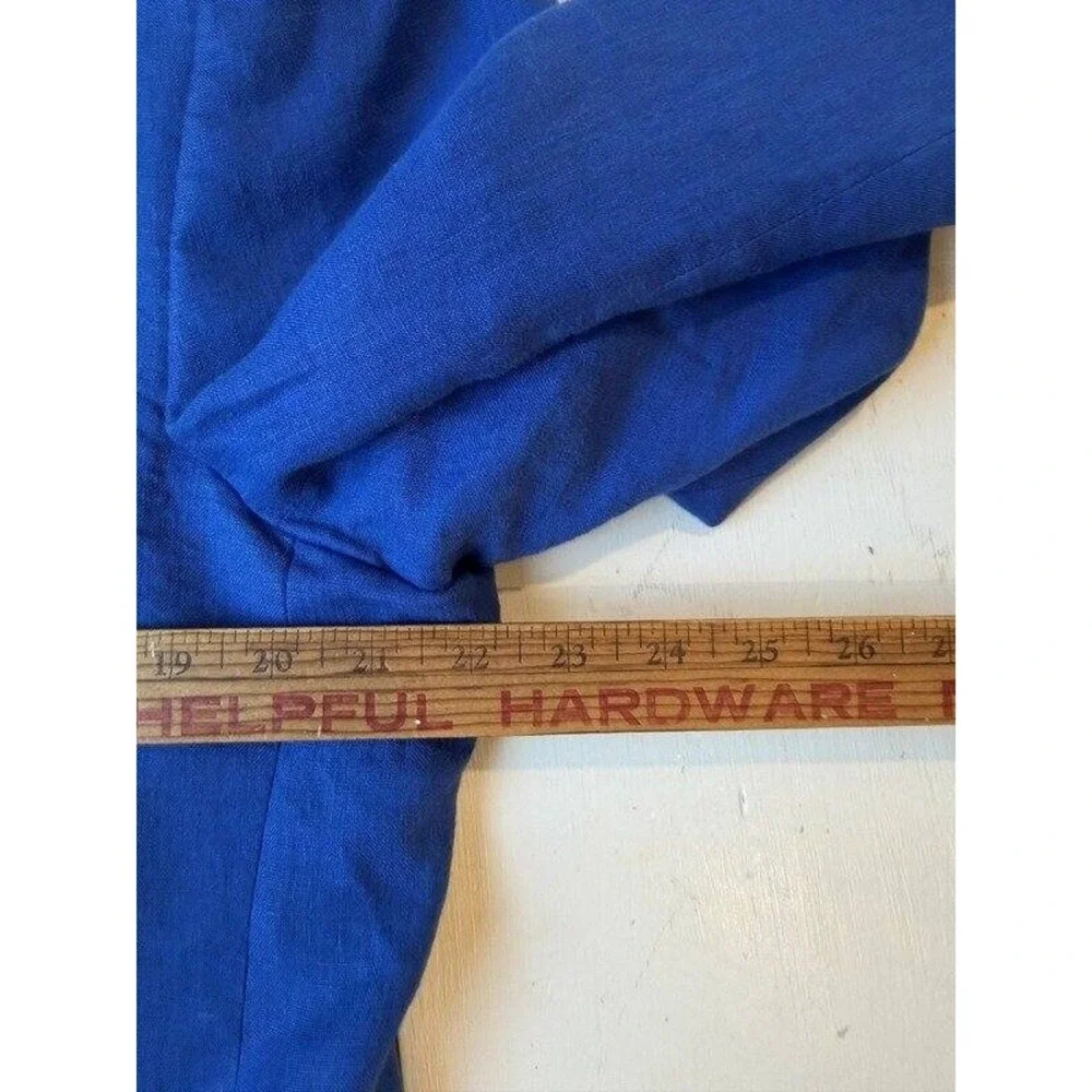 Lauren Ralph Lauren Royal Blue 100% Linen Mens Blazer Jacket Size 42L